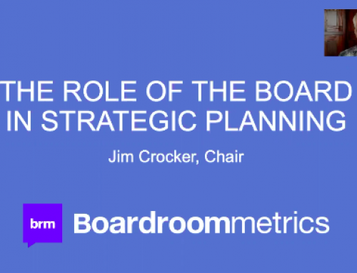 The Role of the Board in Strategic Planning