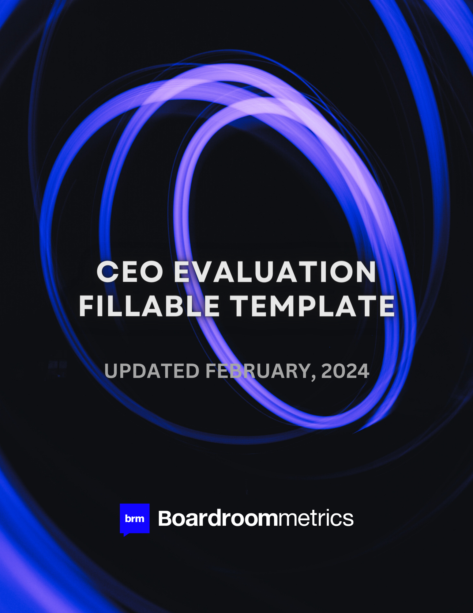 Fillable CEO performance evaluation template.